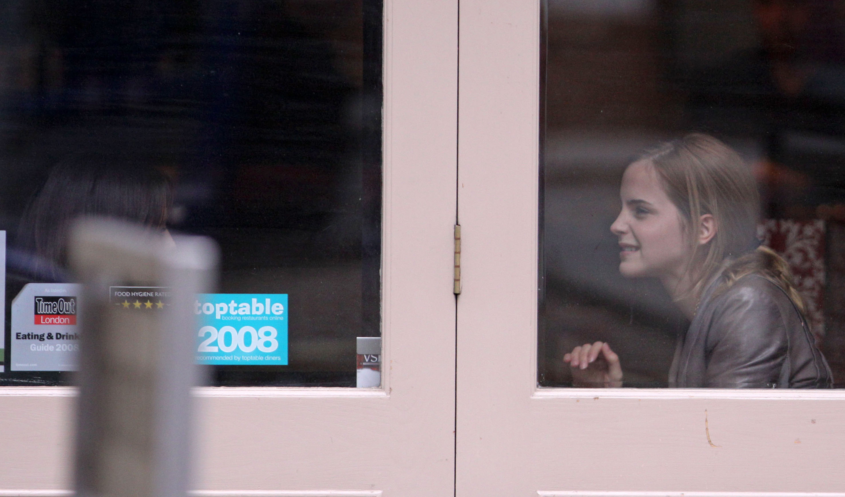 Emma Watson and Kaya Scodelario at Gourmet Burger Kitchen in Hampstead
